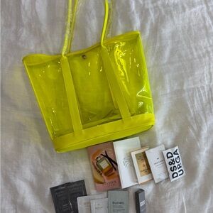Transparent Yellow Tote Bag
